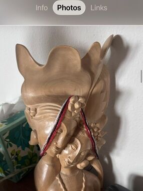 Hand-Carved Wooden Wall Sculpture in Natural Brown